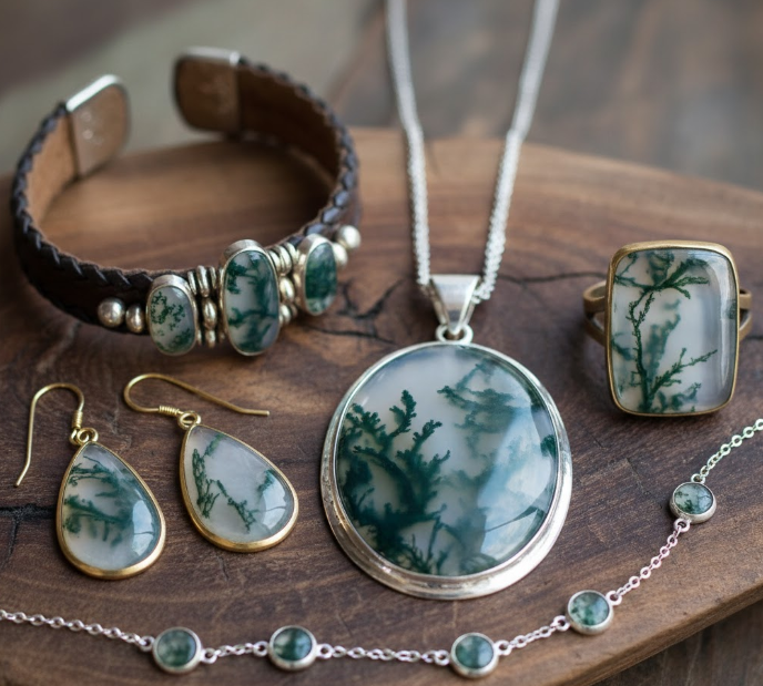 Moss Agate by Evani Jewelry: Nature’s Green Whisper in Fine Jewelry