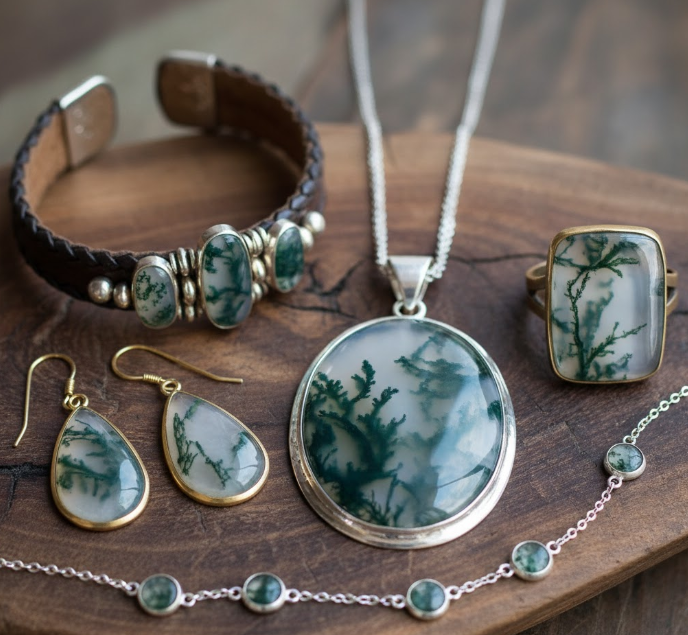 Moss Agate by Evani Jewelry: Nature’s Green Whisper in Fine Jewelry