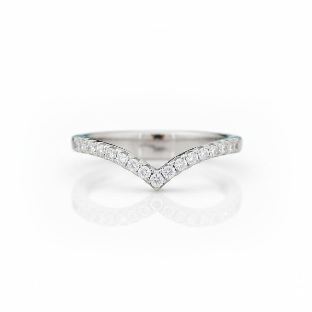 0.22 ct Micro Round-cut Diamond OptionWedding Band - Evani Naomi Jewelry