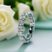 0.3 Ct Heart Diamond Eternity Wedding Band-Evani Naomi Jewelry