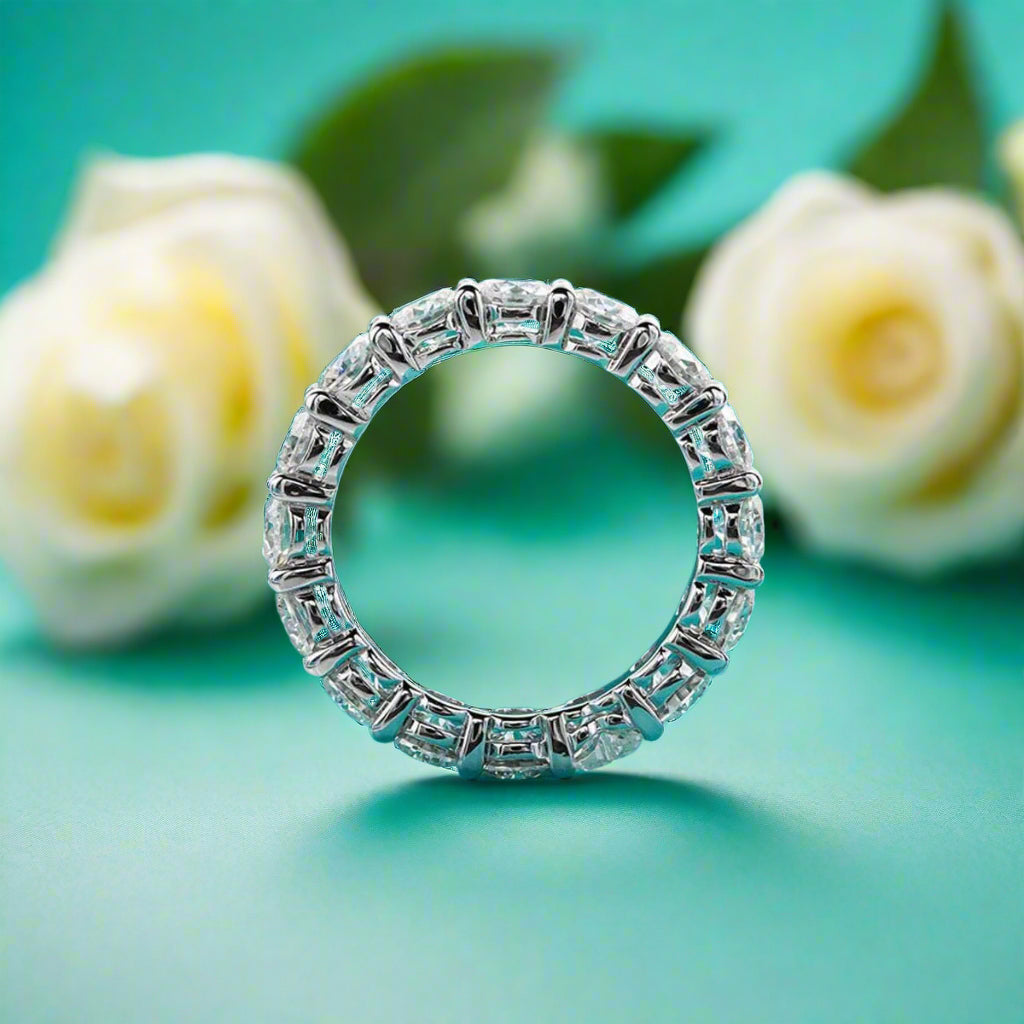 0.3 Ct Heart Diamond Eternity Wedding Band-Evani Naomi Jewelry