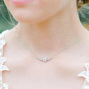 14K Gold 1.0 Ct Diamond Floral Leaf Necklace-Evani Naomi Jewelry