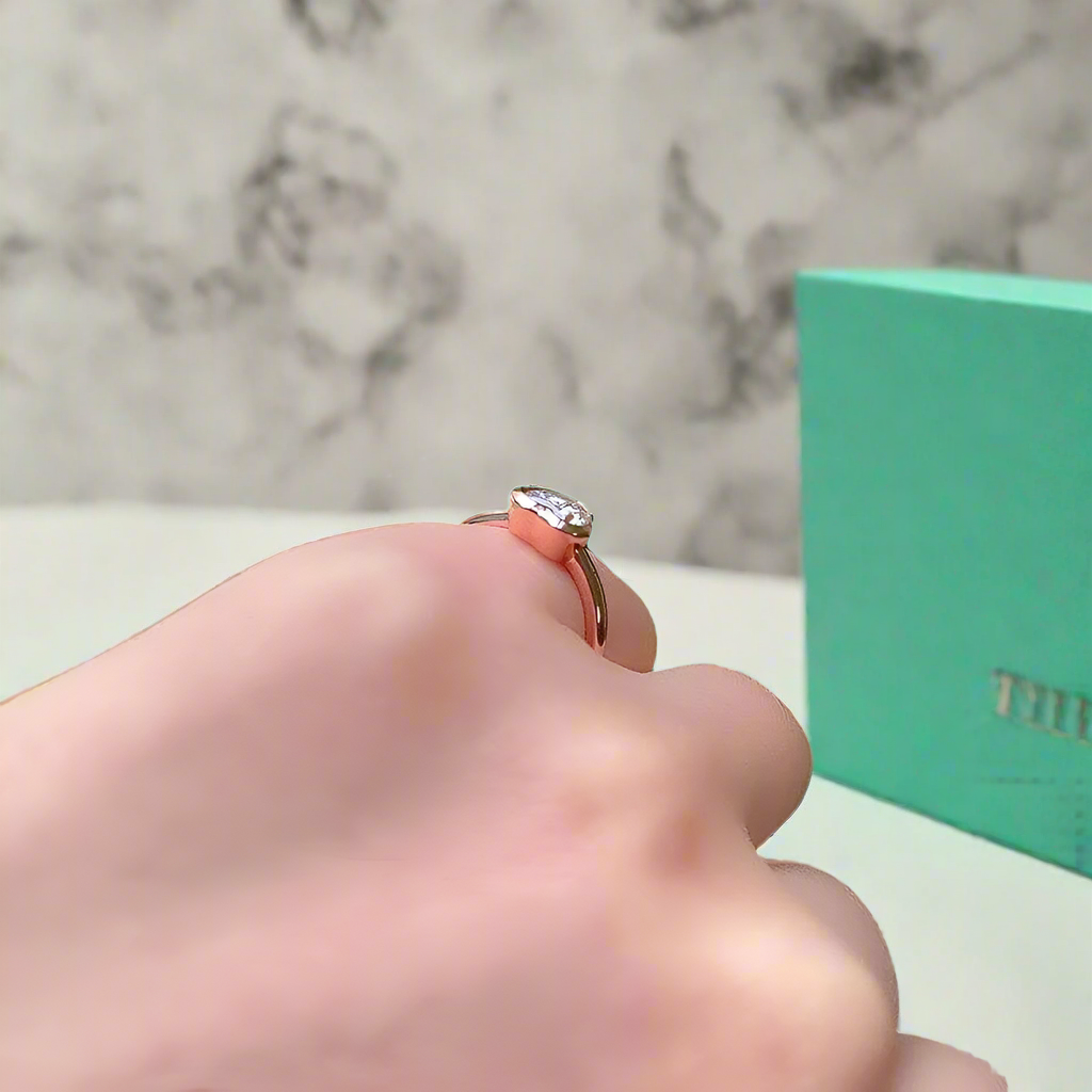 14K Rose Gold Heart Diamond Promise Ring-Evani Naomi Jewelry