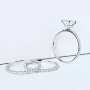 14K White Gold 2.0 Ct Emerald Cut Diamond Bridal Set-Evani Naomi Jewelry