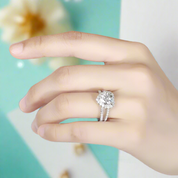 14K White Gold 2.0 Ct Heart Shaped Diamond Engagement Ring-Evani Naomi Jewelry