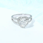 14K White Gold 2.0 Ct Heart Shaped Diamond Engagement Ring-Evani Naomi Jewelry