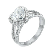 14K White Gold 2.0 Ct Heart Shaped Diamond Engagement Ring-Evani Naomi Jewelry