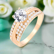 14K Yellow Gold 1.0 Ct Diamond Engagement Ring - Evani Naomi Jewelry