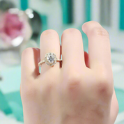 14K Yellow Gold 1.5ct Oval Cut Diamond Engagement Ring-Evani Naomi Jewelry