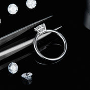 14k White Gold 1.0Ct Heart Cut Diamond Ring-Evani Naomi Jewelry