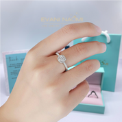 14k White Gold 2.0 Ct Pave Diamond Engagement Ring-Evani Naomi Jewelry