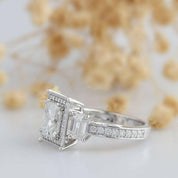 14k White Gold 2.0 Ct Radiant Cut Diamond Engagement Ring-Evani Naomi Jewelry