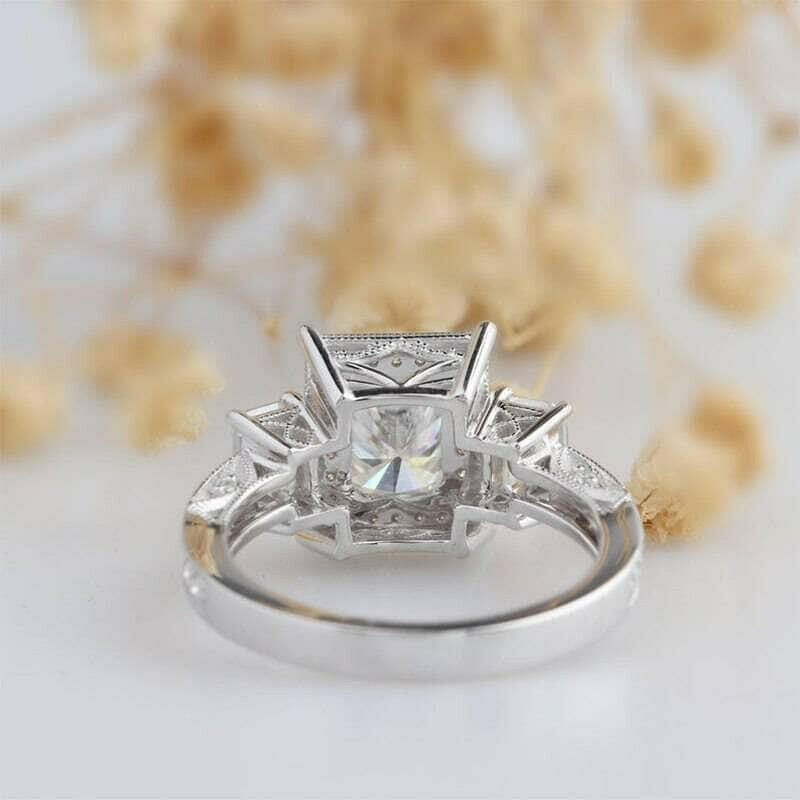 14k White Gold 2.0 Ct Radiant Cut Diamond Engagement Ring-Evani Naomi Jewelry