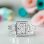 14k White Gold 2.0 Ct Radiant Cut Diamond Engagement Ring-Evani Naomi Jewelry