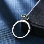 14k White Gold 2.0 Ct Round Diamond Engagement Ring-Evani Naomi Jewelry