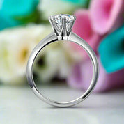 14k White Gold Diamond Engagement Ring-Evani Naomi Jewelry