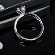 14k White Gold Twist Promise Ring-Evani Naomi Jewelry