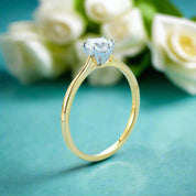 14k Yellow Gold Round Solitaire Diamond Engagement Ring-Evani Naomi Jewelry