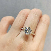 18K Rose Gold 2.0 Ct Round Diamond Classic Engagement Ring-Evani Naomi Jewelry