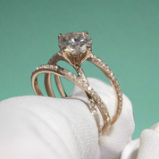 18K Rose Gold Forever Love Diamond Engagement Ring-Evani Naomi Jewelry