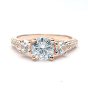 18k Rose Gold Round Diamond Engagement Ring-Evani Naomi Jewelry