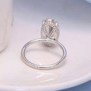 18k White Gold 7.0 Ct Oval Diamond Hidden Halo Engagement Ring-Evani Naomi Jewelry