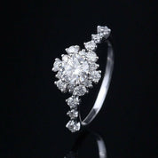 18k White Gold Round Cut Diamond Engagement Ring-Evani Naomi Jewelry