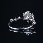 18k White Gold Round Cut Diamond Engagement Ring-Evani Naomi Jewelry
