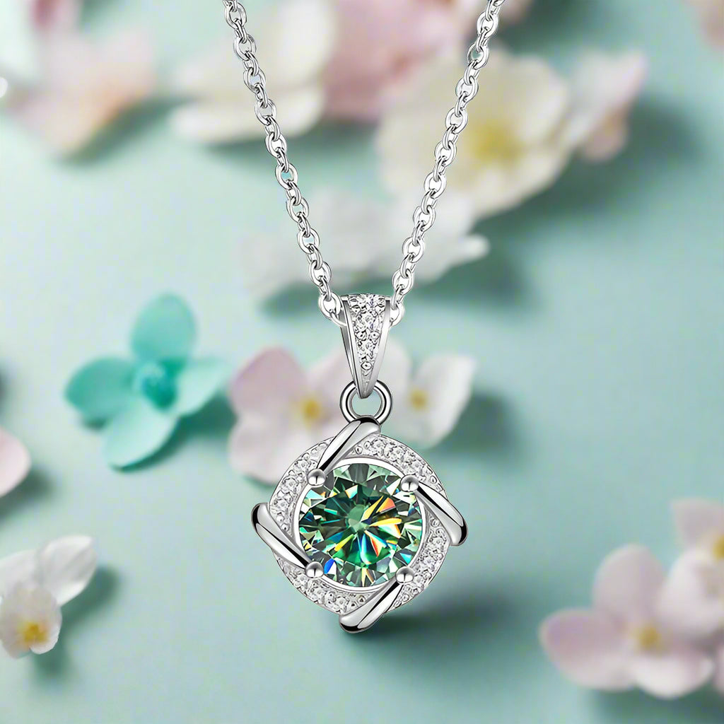 1.0 Ct Diamond Clavicle Pendant Necklace-Evani Naomi Jewelry