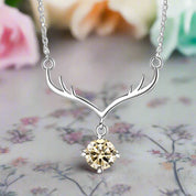 1.0 Ct Diamond Deer Pendant Necklace-Evani Naomi Jewelry