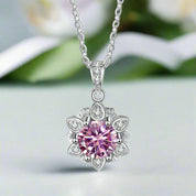 1.0 Ct Diamond Snowflake Pendant Necklace-Evani Naomi Jewelry