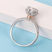 1.0 Ct Flower Shaped Mossanite Engagement Ring-Evani Naomi Jewelry