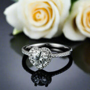 1.0 Ct Halo Round Cut Diamond Wedding Ring-Evani Naomi Jewelry