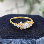 1.0 Ct Marquise Cut Diamond Classic 18k Gold Engagement Ring-Evani Naomi Jewelry