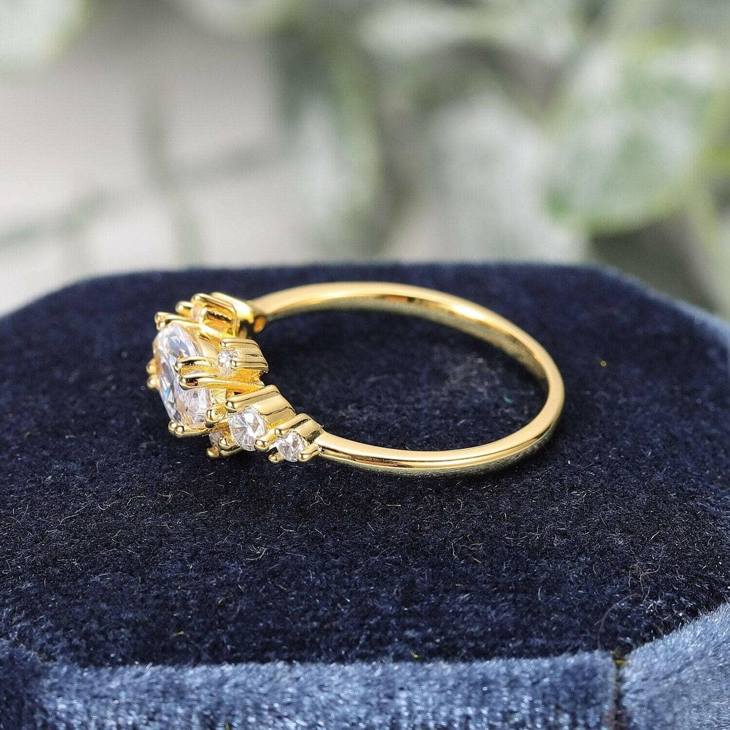 1.0 Ct Marquise Cut Diamond Classic 18k Gold Engagement Ring-Evani Naomi Jewelry