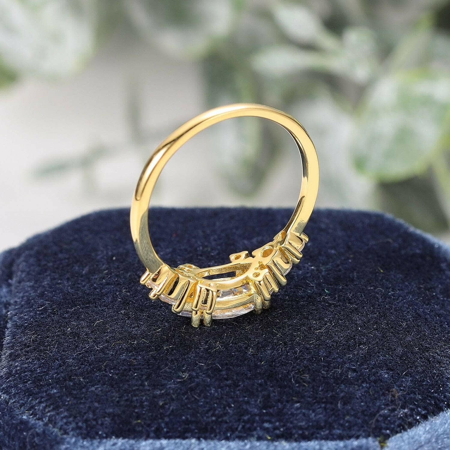 1.0 Ct Marquise Cut Diamond Classic 18k Gold Engagement Ring-Evani Naomi Jewelry