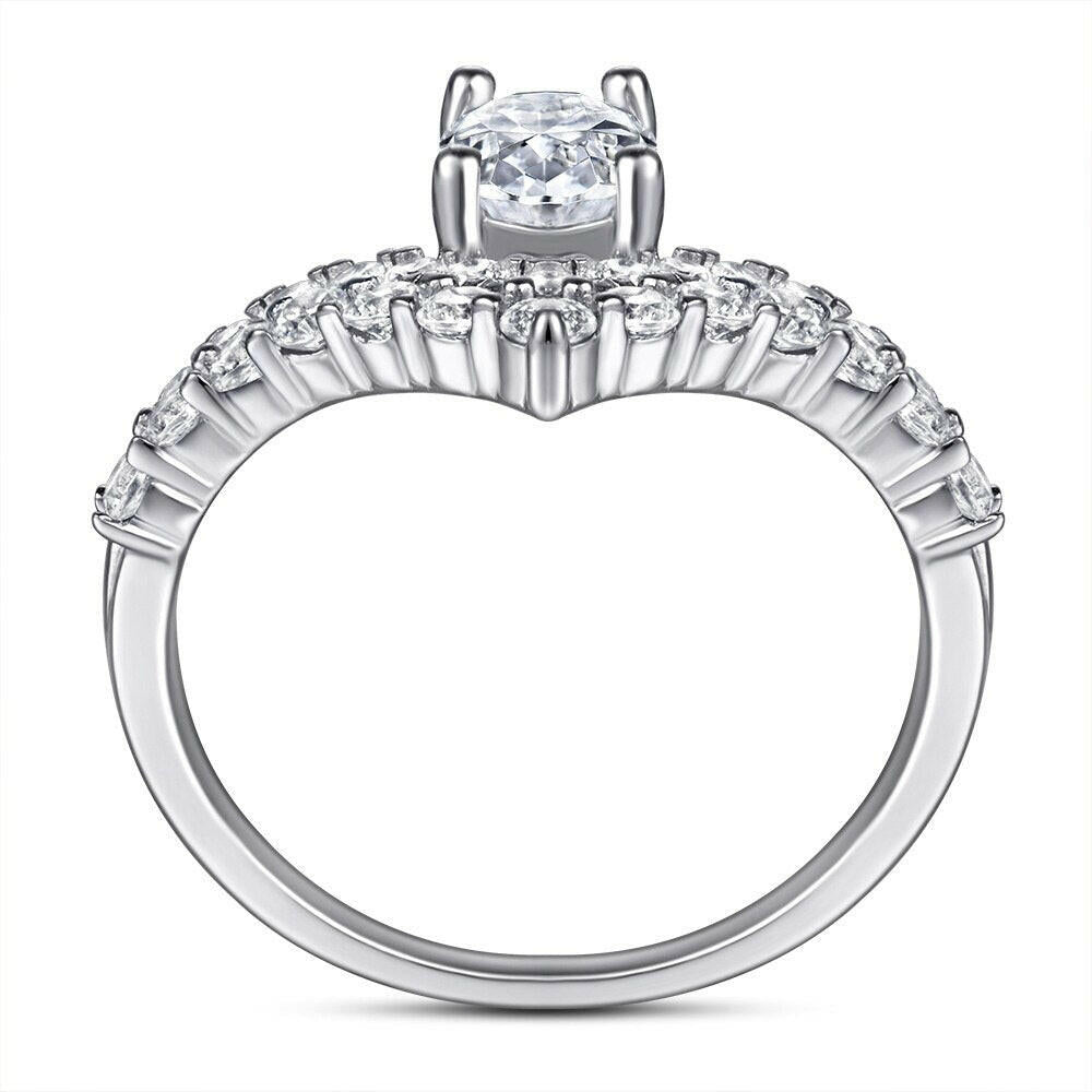1.0 Ct Oval Cut Diamond Engagement Ring-Evani Naomi Jewelry