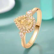 1.0 Ct Pear Cut Diamond Engagement Ring-Evani Naomi Jewelry