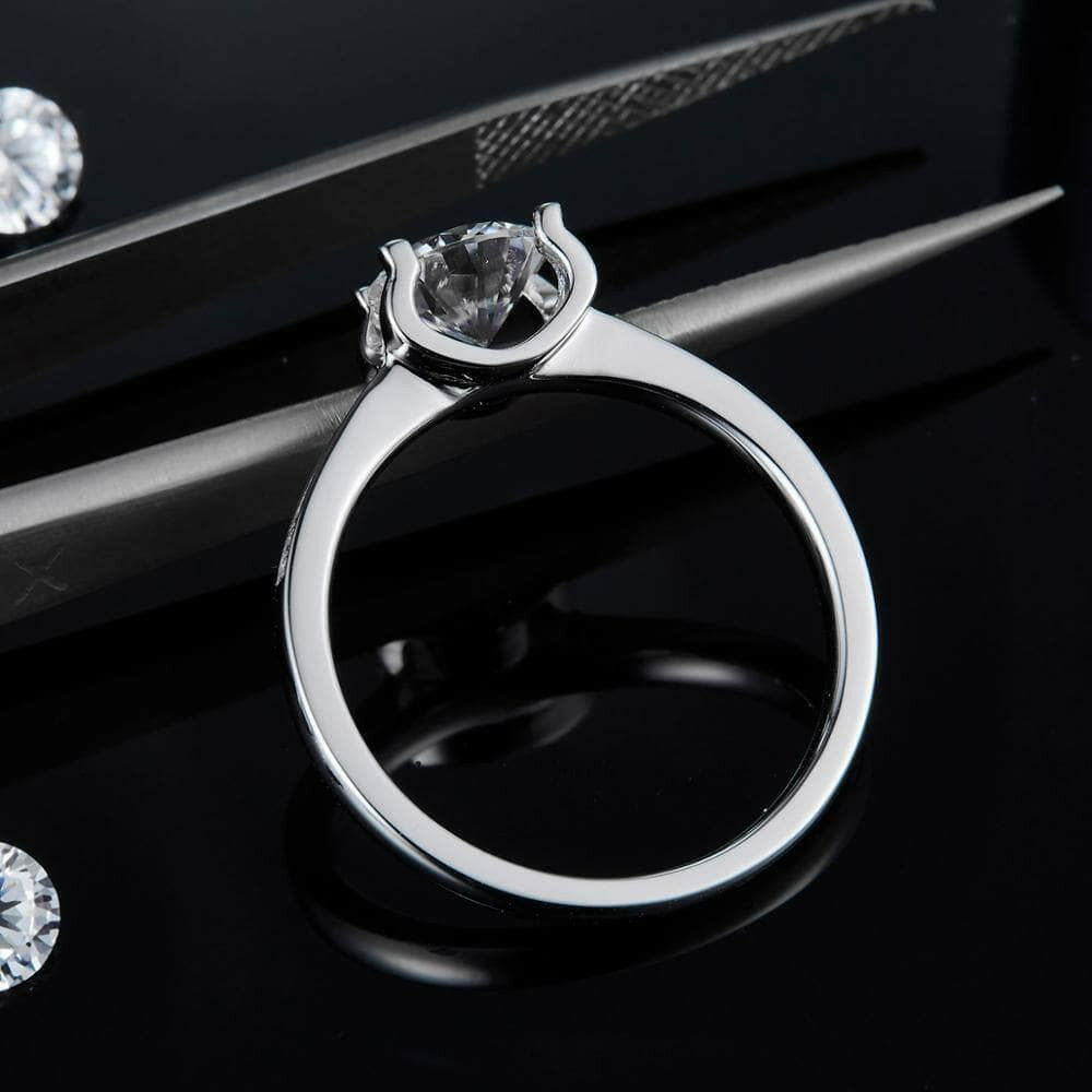 1.0 Ct Petite Milgrain Engagement Ring-Evani Naomi Jewelry