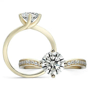1.0 Ct Round Cut Diamond 14K Yellow Gold Engagement Ring-Evani Naomi Jewelry