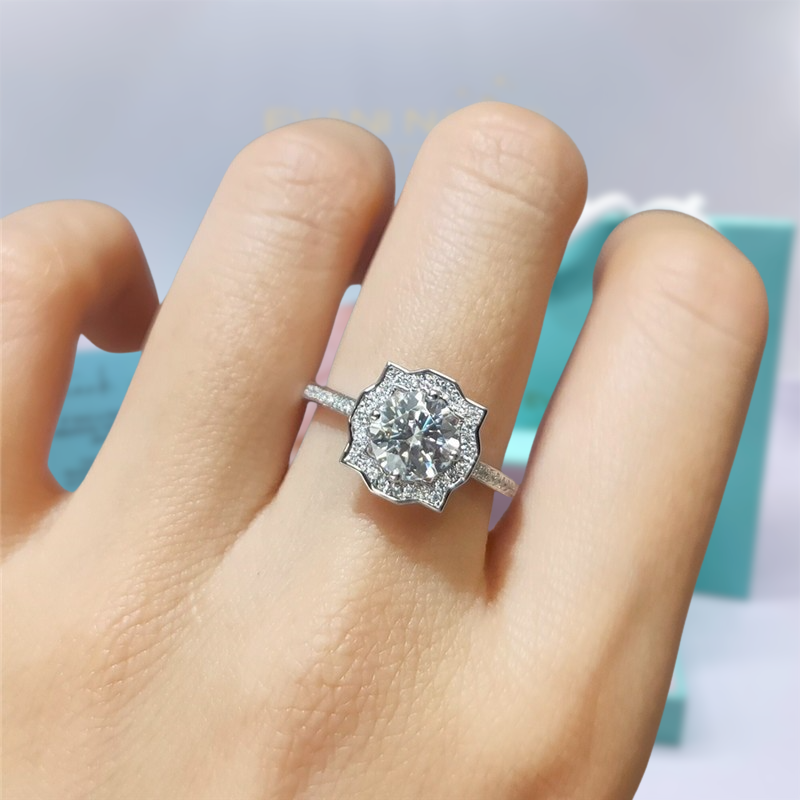 1.0 Ct Round Cut Diamond Engagement Ring-Evani Naomi Jewelry