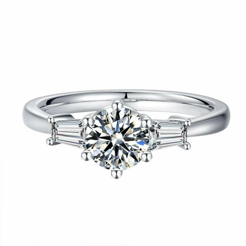 1.0 Ct Round Cut Diamond Engagement Ring-Evani Naomi Jewelry