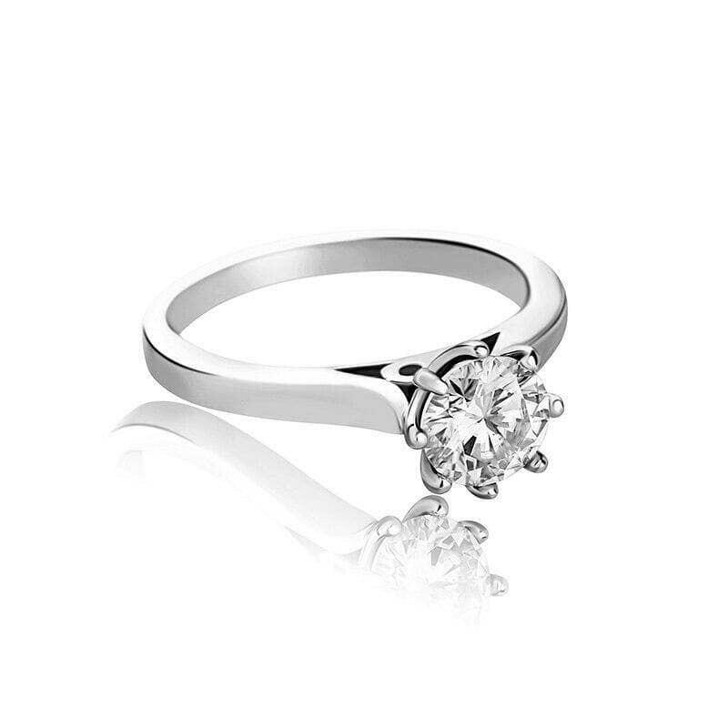 1.0 Ct Round Cut Diamond Engagement Ring-Evani Naomi Jewelry