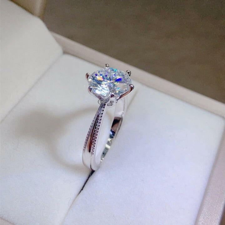 1.0 Ct Round Cut Diamond Engagement Ring-Evani Naomi Jewelry