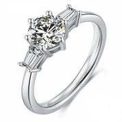 1.0 Ct Round Cut Diamond Engagement Ring-Evani Naomi Jewelry