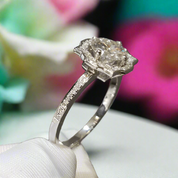 1.0 Ct Round Cut Diamond Engagement Ring-Evani Naomi Jewelry