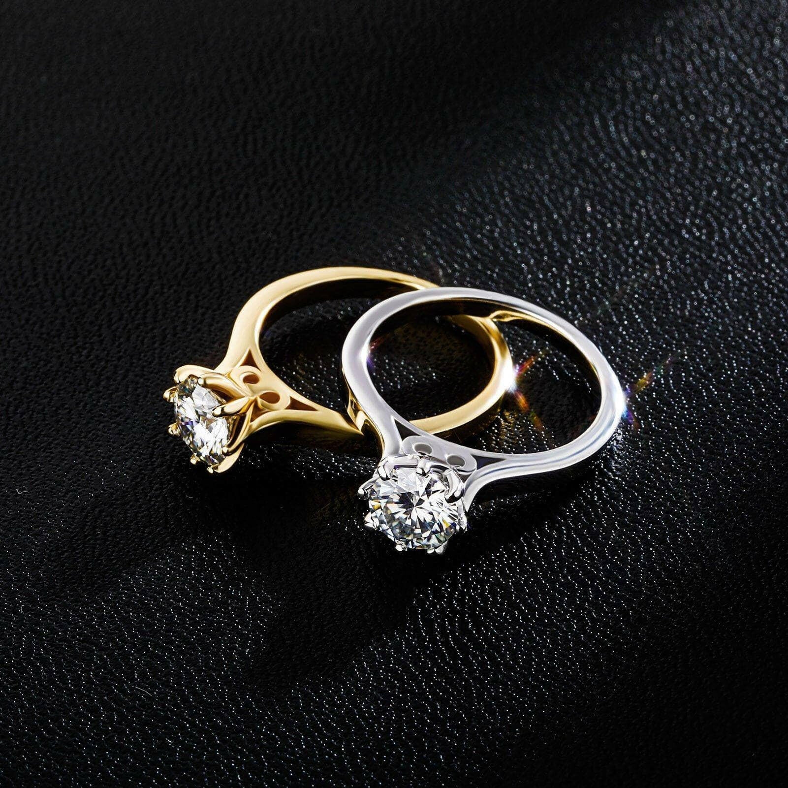 1.0 Ct Round Cut Diamond Engagement Ring-Evani Naomi Jewelry