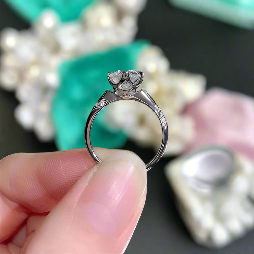 1.0 Ct Round Cut Diamond Engagement Ring-Evani Naomi Jewelry