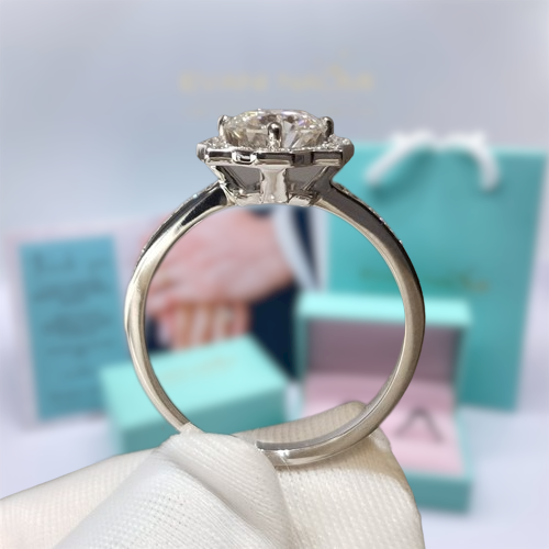 1.0 Ct Round Cut Diamond Engagement Ring-Evani Naomi Jewelry
