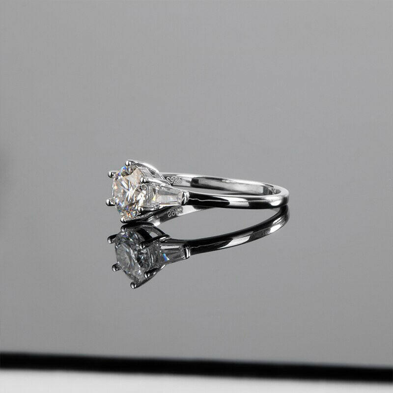 1.0 Ct Round Cut Diamond Engagement Ring-Evani Naomi Jewelry